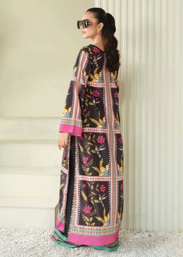 3 Piece - Shamooz Silk Suit with Digital Printed Silk Dupatta (Unstitched)