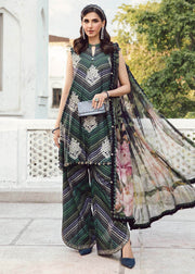 3 Piece - Silk Embroidered Digital Printed Suit with Silk Digital Printed Dupatta (Unstitched)