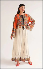 3 Piece - Silk Suit with Digital Printed Silk Dupatta (Unstitched)