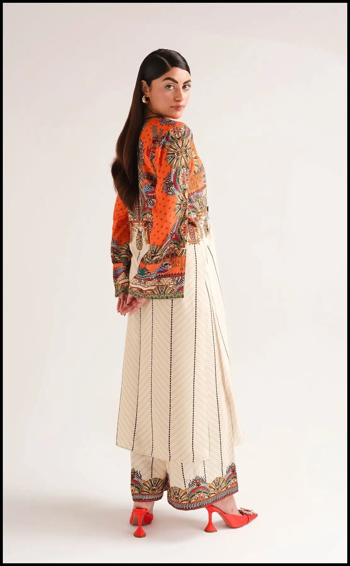 3 Piece - Silk Suit with Digital Printed Silk Dupatta (Unstitched)