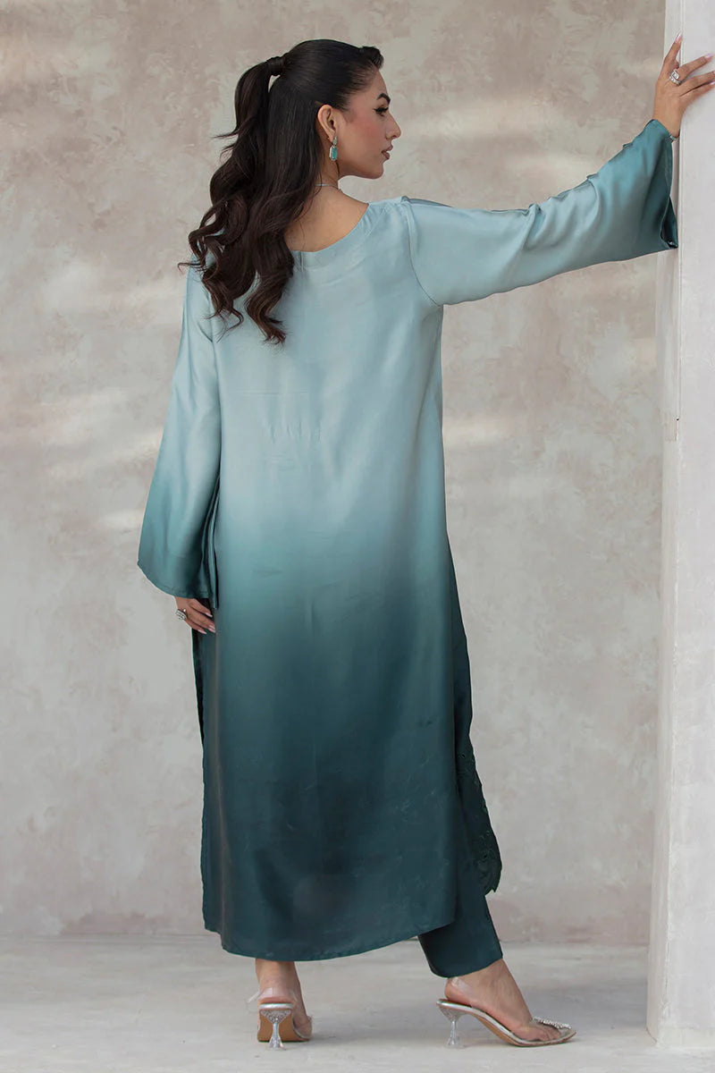 3 Piece - Shamooz Silk Suit with Digital Printed Silk Dupatta (Unstitched)